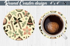 Round Coasters | Christmas Pattern | Christmas Product Image 1