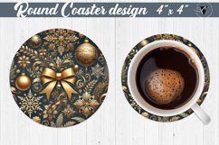 Round Coasters | Christmas Pattern | Christmas Product Image 1