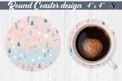 Round Coasters | Christmas Pattern | Christmas Product Image 1