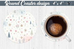 Round Coasters | Christmas Pattern | Christmas Product Image 1