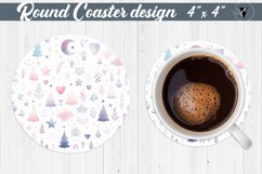 Round Coasters | Christmas Pattern | Christmas Product Image 1