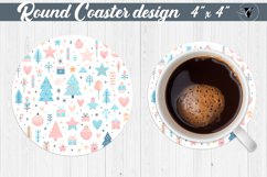 Round Coasters | Christmas Pattern | Christmas Product Image 1