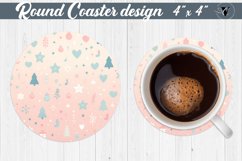 Round Coasters | Christmas Pattern | Christmas Product Image 1