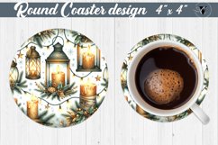 Round Coasters | Christmas Pattern | Christmas Product Image 1