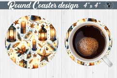 Round Coasters | Christmas Pattern | Christmas Product Image 1