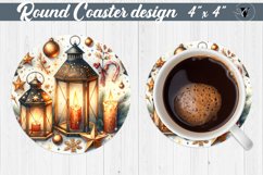Round Coasters | Christmas Pattern | Christmas Product Image 1