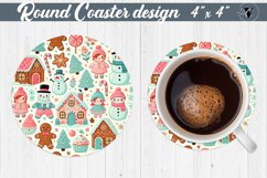 Round Coasters | Christmas Pattern | Christmas Product Image 1