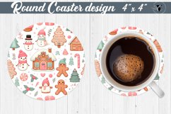 Round Coasters | Christmas Pattern | Christmas Product Image 1