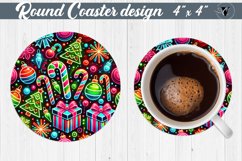 Round Coasters | Christmas Pattern | Christmas Product Image 1
