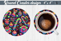 Round Coasters | Christmas Pattern | Christmas Product Image 1