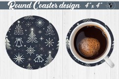 Round Coasters | Christmas Pattern | Christmas Product Image 1