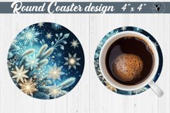 Round Coasters | Christmas Pattern | Christmas Product Image 1