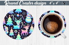 Round Coasters | Christmas Pattern | Christmas Product Image 1