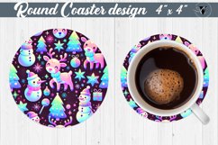 Round Coasters | Christmas Pattern | Christmas Product Image 1