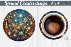 Round Coasters | Christmas Pattern | Christmas Product Image 1