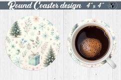Round Coasters | Christmas Pattern | Christmas Product Image 1