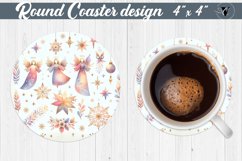 Round Coasters | Christmas Pattern | Christmas Product Image 1