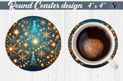 Round Coasters | Christmas Pattern | Christmas Product Image 1