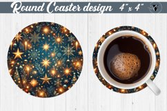 Round Coasters | Christmas Pattern | Christmas Product Image 1