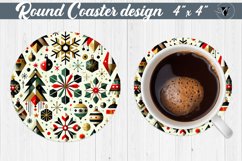 Round Coasters | Christmas Pattern | Christmas Product Image 1