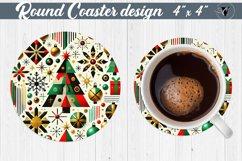 Round Coasters | Christmas Pattern | Christmas Product Image 1