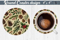 Round Coasters | Christmas Pattern | Christmas Product Image 1