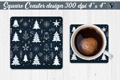 Square Coasters | Christmas Pattern | Christmas Product Image 1