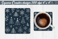 Square Coasters | Christmas Pattern | Christmas Product Image 1