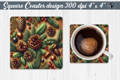 Square Coasters | Christmas Pattern | Christmas Product Image 1
