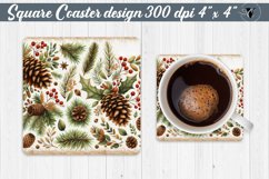 Square Coasters | Christmas Pattern | Christmas Product Image 1