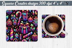 Square Coasters | Christmas Pattern | Christmas Product Image 1