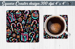 Square Coasters | Christmas Pattern | Christmas Product Image 1