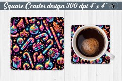 Square Coasters | Christmas Pattern | Christmas Product Image 1