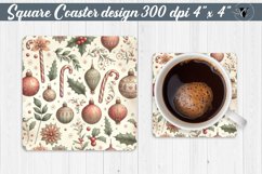 Square Coasters | Christmas Pattern | Christmas Product Image 1
