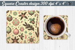 Square Coasters | Christmas Pattern | Christmas Product Image 1