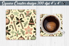 Square Coasters | Christmas Pattern | Christmas Product Image 1
