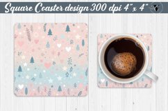 Square Coasters | Christmas Pattern | Christmas Product Image 1