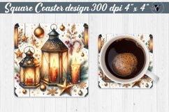 Square Coasters | Christmas Pattern | Christmas Product Image 1