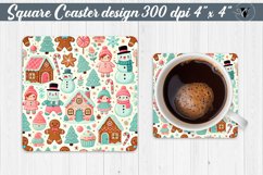 Square Coasters | Christmas Pattern | Christmas Product Image 1
