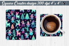 Square Coasters | Christmas Pattern | Christmas Product Image 1