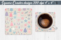 Square Coasters | Christmas Pattern | Christmas Product Image 1