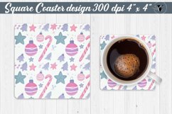 Square Coasters | Christmas Pattern | Christmas Product Image 1