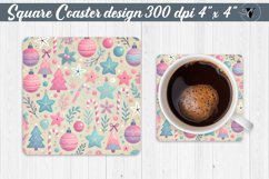 Square Coasters | Christmas Pattern | Christmas Product Image 1