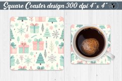 Square Coasters | Christmas Pattern | Christmas Product Image 1