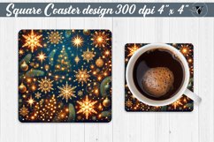 Square Coasters | Christmas Pattern | Christmas Product Image 1