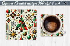 Square Coasters | Christmas Pattern | Christmas Product Image 1