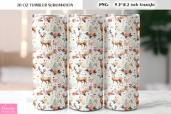 Watercolor Christmas Reindeer|Christmas Tumbler Design Product Image 1