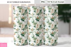 Watercolor Christmas Flower|Christmas Tumbler Design Product Image 1