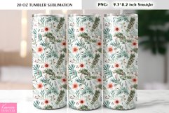 Watercolor Flower Design|Floral Tumbler Sublimation Product Image 1