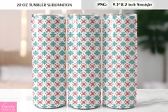 Floral Christmas Design|Christmas Tumbler Sublimation Product Image 1